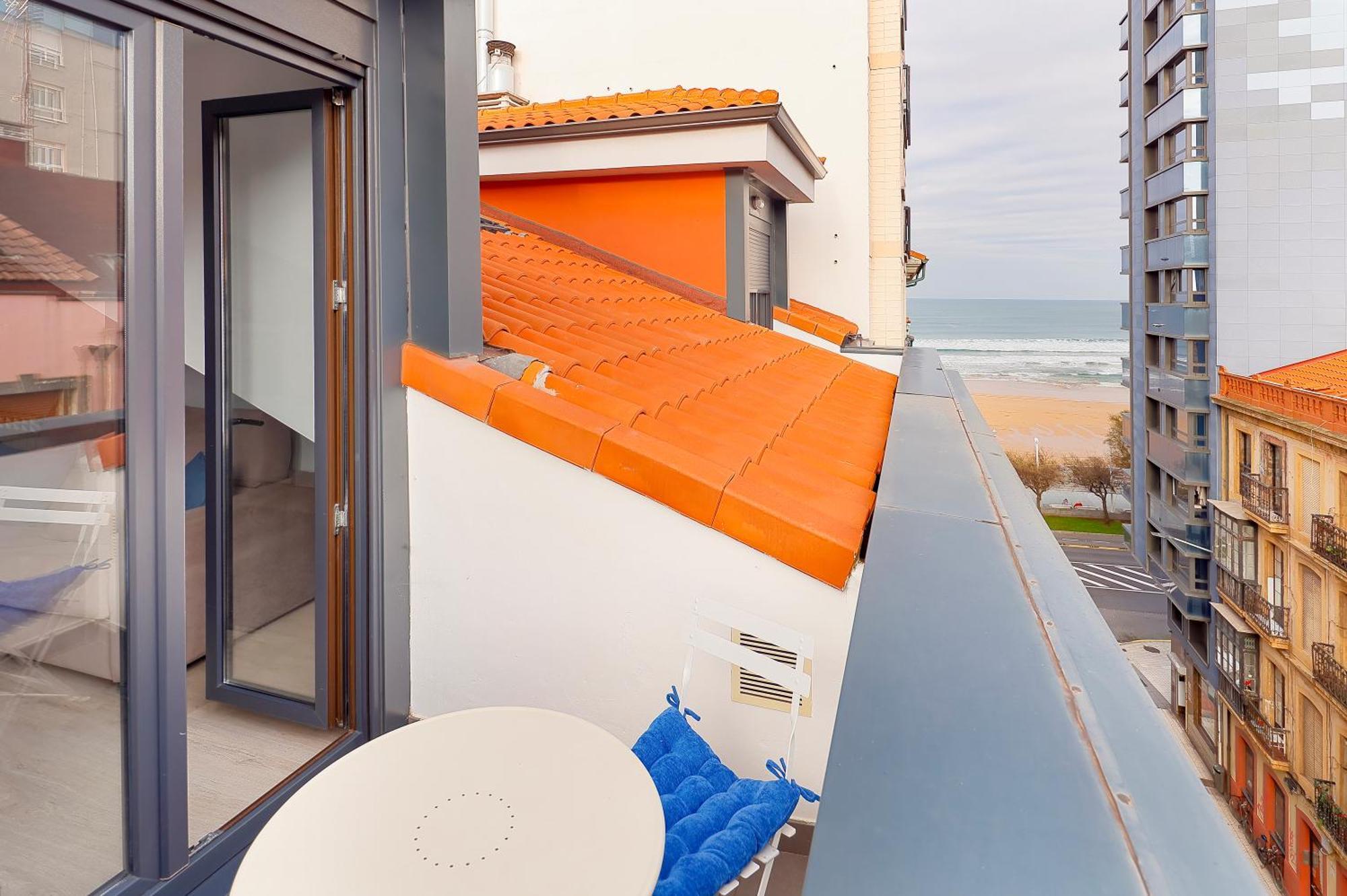 Atico Con Terraza En Playa De San Lorenzo Gijon Ngoại thất bức ảnh